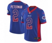 Men's Nike Buffalo Bills #2 Nathan Peterman Limited Royal Blue Rush Drift Fashion NFL Jersey
