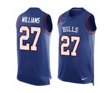 Men's Nike Buffalo Bills #27 Duke Williams Limited Royal Blue Player Name & Number Tank Top NFL Jersey