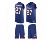 Men's Nike Buffalo Bills #27 Mike Tolbert Limited Royal Blue Tank Top Suit NFL Jersey