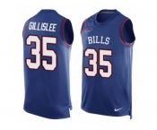 Men's Nike Buffalo Bills #35 Mike Gillislee Limited Royal Blue Player Name & Number Tank Top NFL Jersey