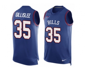 Men's Nike Buffalo Bills #35 Mike Gillislee Limited Royal Blue Player Name & Number Tank Top NFL Jersey