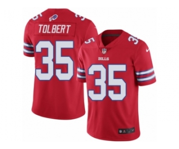 Men's Nike Buffalo Bills #35 Mike Tolbert Limited Red Rush NFL Jersey