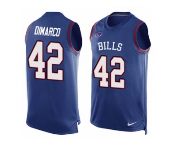 Men's Nike Buffalo Bills #42 Patrick DiMarco Limited Royal Blue Player Name & Number Tank Top NFL Jersey