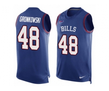 Men's Nike Buffalo Bills #48 Glenn Gronkowski Limited Royal Blue Player Name & Number Tank Top NFL Jersey