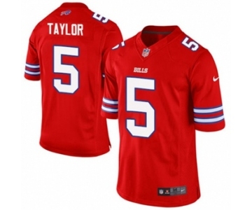 Men's Nike Buffalo Bills #5 Tyrod Taylor Limited Red Rush NFL Jersey