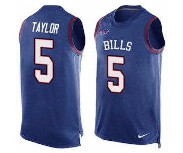 Men's Nike Buffalo Bills #5 Tyrod Taylor Limited Royal Blue Player Name & Number Tank Top NFL Jersey