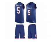 Men's Nike Buffalo Bills #5 Tyrod Taylor Limited Royal Blue Tank Top Suit NFL Jersey