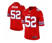 Men's Nike Buffalo Bills #52 Preston Brown Limited Red Rush NFL Jersey
