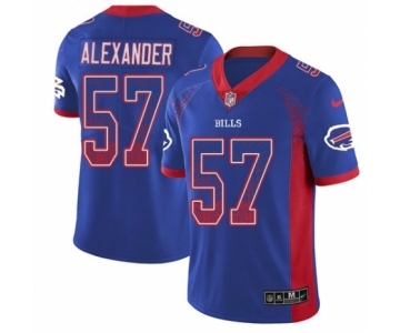 Men's Nike Buffalo Bills #57 Lorenzo Alexander Limited Royal Blue Rush Drift Fashion NFL Jersey