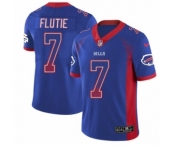 Men's Nike Buffalo Bills #7 Doug Flutie Limited Royal Blue Rush Drift Fashion NFL Jersey