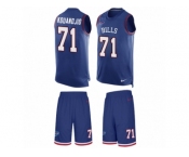 Men's Nike Buffalo Bills #71 Cyrus Kouandjio Limited Royal Blue Tank Top Suit NFL Jersey