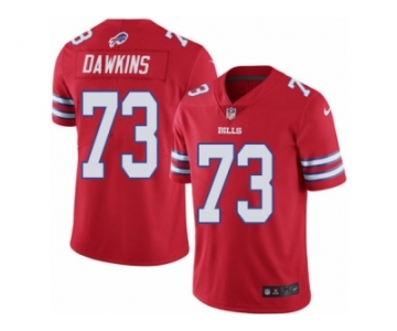 Men's Nike Buffalo Bills #73 Dion Dawkins Limited Red Rush NFL Jersey