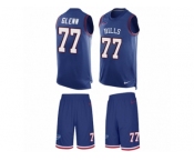 Men's Nike Buffalo Bills #77 Cordy Glenn Limited Royal Blue Tank Top Suit NFL Jersey