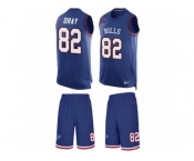 Men's Nike Buffalo Bills #82 Jim Dray Limited Royal Blue Tank Top Suit NFL Jersey