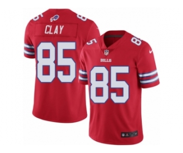 Men's Nike Buffalo Bills #85 Charles Clay Limited Red Rush NFL Jersey