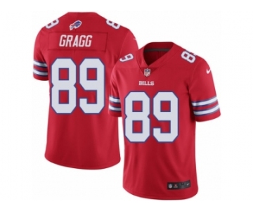 Men's Nike Buffalo Bills #89 Chris Gragg Limited Red Rush NFL Jersey