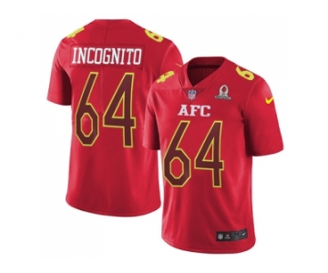 Nike Buffalo Bills #64 Richie Incognito Red Men's Stitched NFL Limited AFC 2017 Pro Bowl Jersey