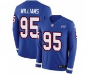 Nike Buffalo Bills #95 Kyle Williams Limited Royal Blue Therma Long Sleeve NFL Jersey