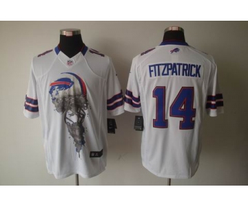 nike nfl jerseys buffalo bills #14 ryan fitzpatrick white[helmet tri-blend limited]