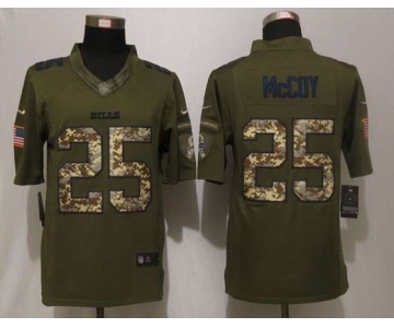 nike nfl jerseys buffalo bills #25 mccoy army green[nike Limited Salute To Service]