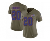 Women Nike Buffalo Bills #20 Shareece Wright Limited Olive 2017 Salute to Service NFL Jersey
