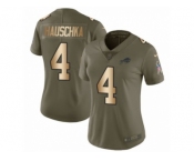 Women Nike Buffalo Bills #4 Stephen Hauschka Limited Olive Gold 2017 Salute to Service NFL Jersey Women Nike Buffalo Bills #4 Stephen Hauschka Limited Olive Gold 2017 Salute to Service NFL Jersey