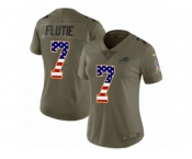 Women Nike Buffalo Bills #7 Doug Flutie Limited Olive USA Flag 2017 Salute to Service NFL Jersey Women Nike Buffalo Bills #7 Doug Flutie Limited Olive USA Flag 2017 Salute to Service NFL Jersey
