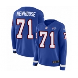 Women Nike Buffalo Bills #71 Marshall Newhouse Limited Royal Blue Therma Long Sleeve NFL Jersey