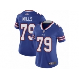Women Nike Buffalo Bills #79 Jordan Mills Royal Blue Team Color Vapor Untouchable Limited Player NFL Jersey