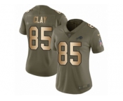 Women Nike Buffalo Bills #85 Charles Clay Limited Olive Gold 2017 Salute to Service NFL Jersey