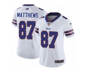 Women Nike Buffalo Bills #87 Jordan Matthews White Vapor Untouchable Limited Player NFL Jersey