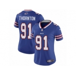 Women Nike Buffalo Bills #91 Cedric Thornton Royal Blue Team Color Vapor Untouchable Limited Player NFL Jersey
