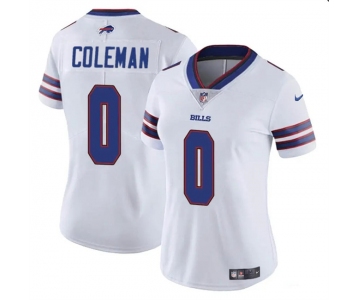 Women's Buffalo Bills #0 Keon Coleman White Vapor Football Stitched Jersey