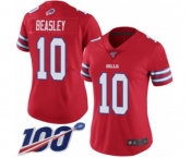 Women's Buffalo Bills #10 Cole Beasley Limited Red Rush Vapor Untouchable 100th Season Football Jersey
