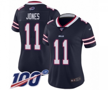 Women's Buffalo Bills #11 Zay Jones Limited Navy Blue Inverted Legend 100th Season Football Jersey