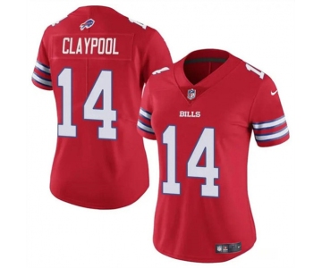 Women's Buffalo Bills #14 Chase Claypool Red Vapor Football Stitched Jersey