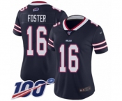 Women's Buffalo Bills #16 Robert Foster Limited Navy Blue Inverted Legend 100th Season Football Jersey