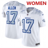 Women's Buffalo Bills #17 Josh Allen White 2025 F.U.S.E. “Rivalries” Vapor Untouchable Football Stitched Jersey
