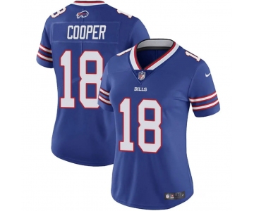Women's Buffalo Bills #18 Amari Cooper Royal Vapor Stitched Football Jersey