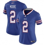 Women's Buffalo Bills #2 D.J. Moore Blue Vapor Stitched Football Jersey Women's Buffalo Bills #2 D.J. Moore Blue Vapor Stitched Football Jersey