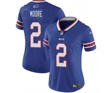 Women's Buffalo Bills #2 D.J. Moore Blue Vapor Stitched Football Jersey