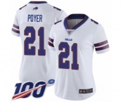 Women's Buffalo Bills #21 Jordan Poyer White Vapor Untouchable Limited Player 100th Season Football Jersey