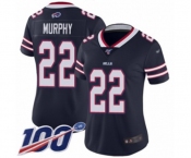 Women's Buffalo Bills #22 Marcus Murphy Limited Navy Blue Inverted Legend 100th Season Football Jersey