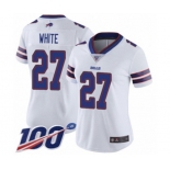 Women's Buffalo Bills #27 Tre'Davious White Vapor Untouchable Limited Player 100th Season Football Jersey
