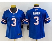 Women's Buffalo Bills #3 Damar Hamlin Blue 2022 Vapor Untouchable Stitched NFL Nike Limited Jersey