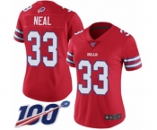 Women's Buffalo Bills #33 Siran Neal Limited Red Rush Vapor Untouchable 100th Season Football Jersey