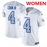 Women's Buffalo Bills #4 James Cook III White 2025 F.U.S.E. “Rivalries” Vapor Untouchable Football Stitched Jersey Women's Buffalo Bills #4 James Cook III White 2025 F.U.S.E. “Rivalries” Vapor Untouchable Football Stitched Jersey