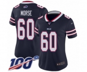 Women's Buffalo Bills #60 Mitch Morse Limited Navy Blue Inverted Legend 100th Season Football Jersey