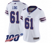 Women's Buffalo Bills #61 Spencer Long White Vapor Untouchable Limited Player 100th Season Football Jersey
