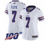 Women's Buffalo Bills #7 Doug Flutie White Vapor Untouchable Limited Player 100th Season Football Jersey